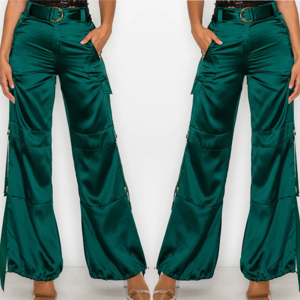 Pantalón cargo verde esmeralda