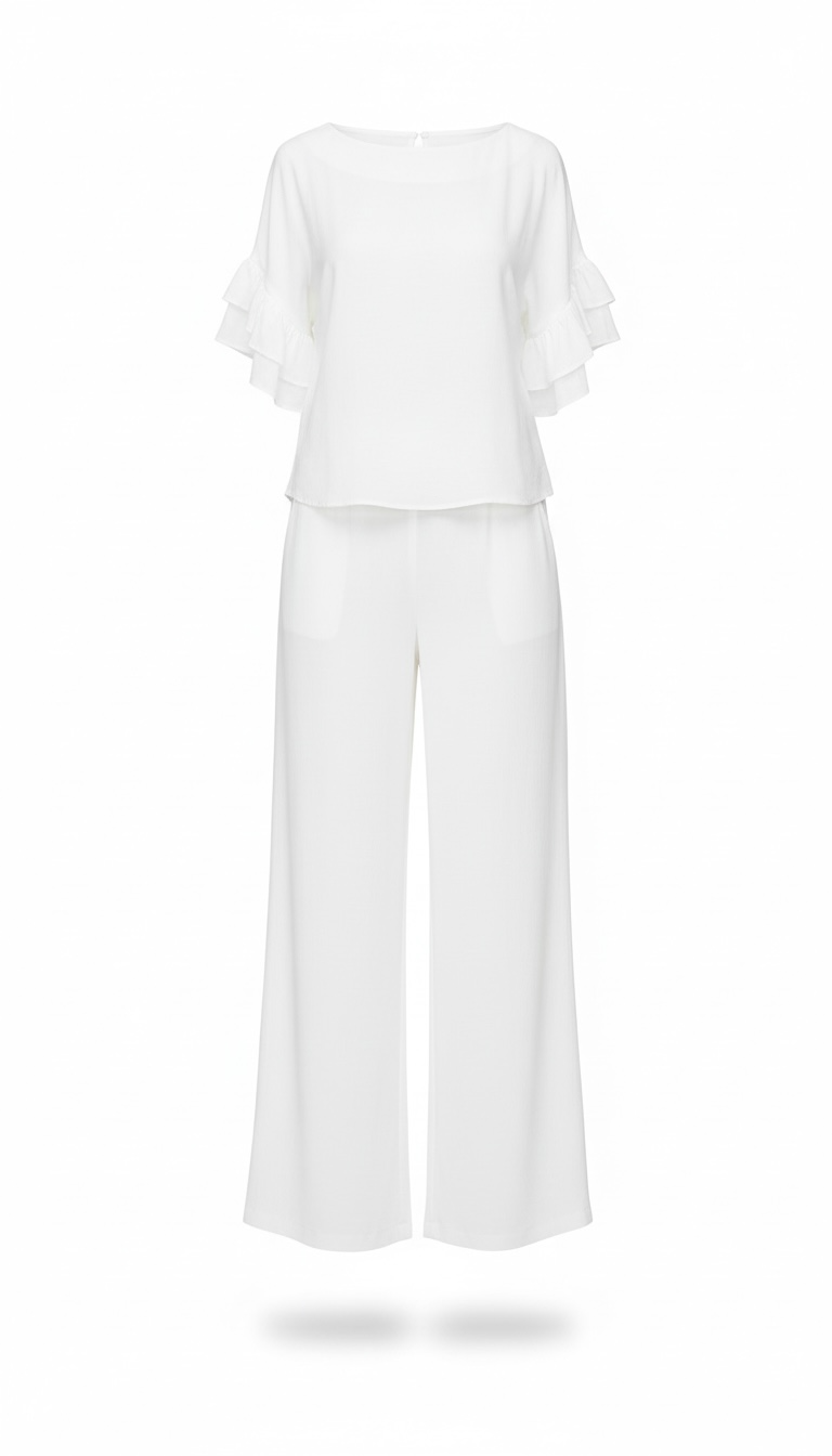 Set Blanco blusa pantalon