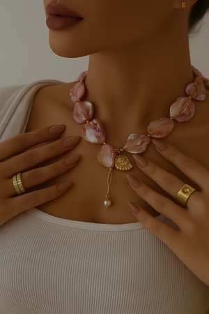 Collares de caracolas de vacaciones