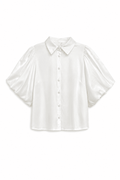 Blusa Manga Bombacha · Blanco