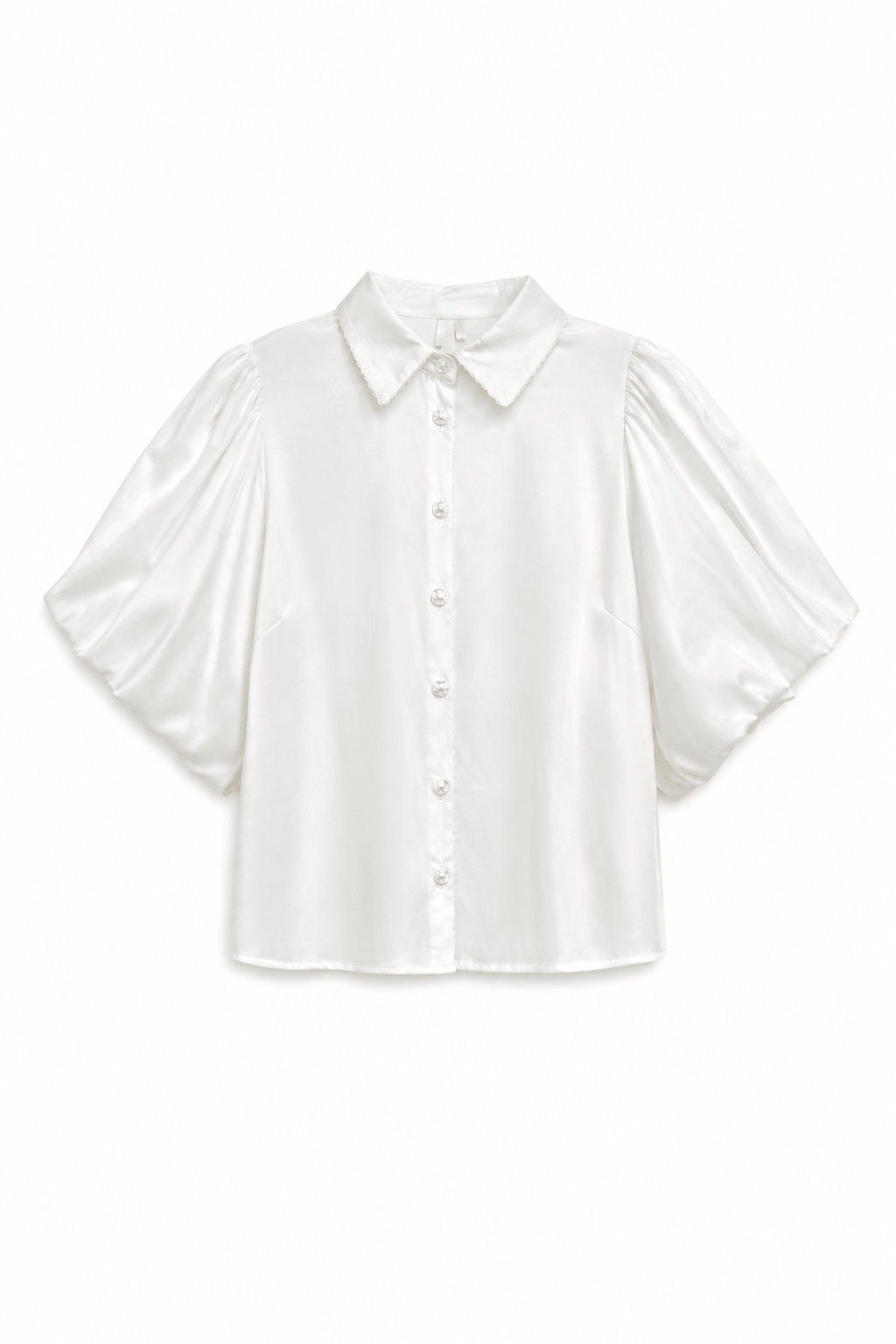 Blusa Manga Bombacha · Blanco
