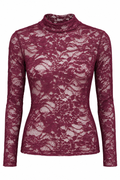 Blusa de encaje vino