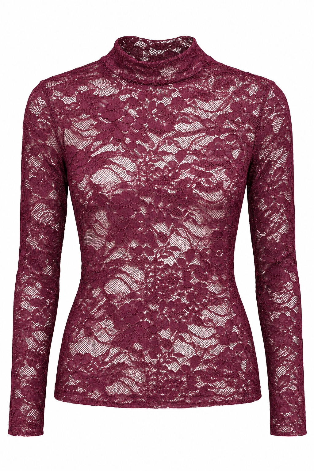 Blusa de encaje vino