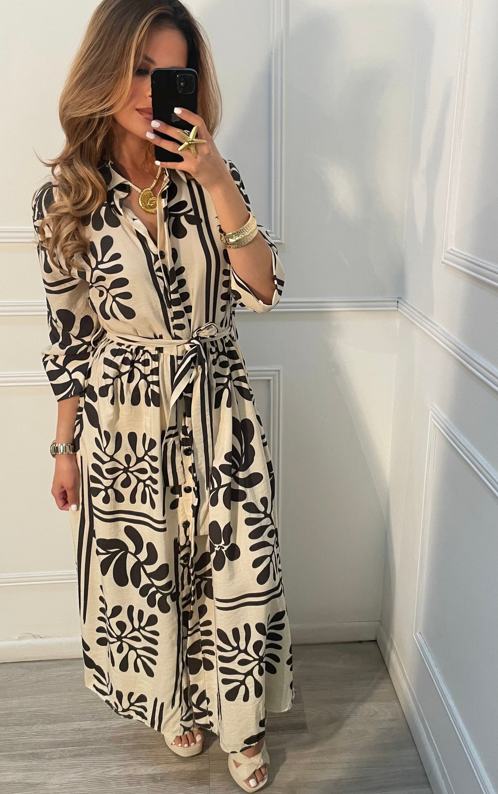 Vestido  blanco print