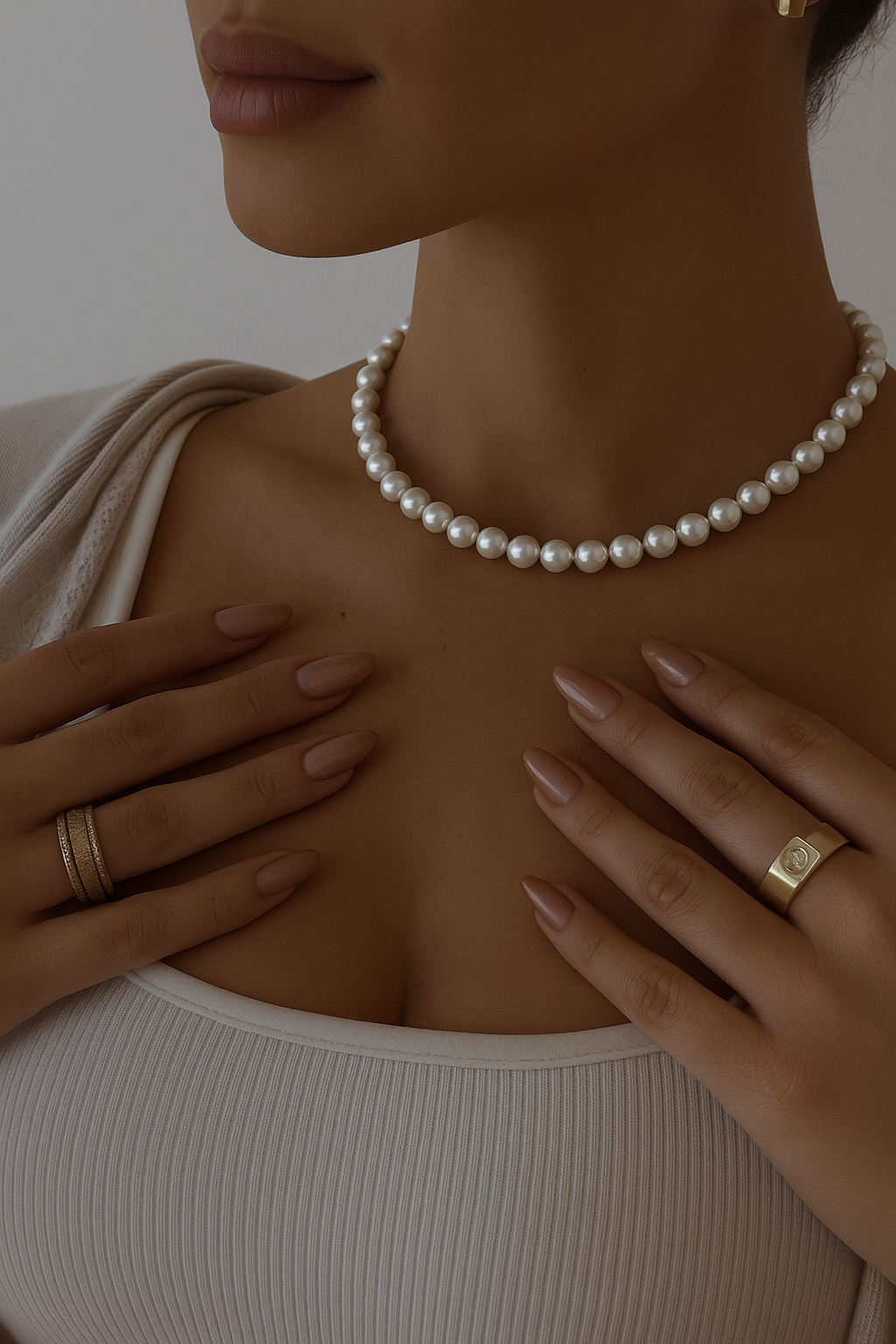 Collar de perlas fantasía