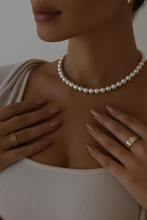 Collar de perlas fantasía
