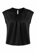 Blusa negra trenzada