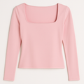 Blusa  manga larga rosada
