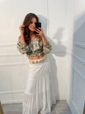 Falda bohemia blanca