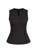 Blusa Negra con zipper sin manga