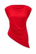 Blusa Roja asimétrica