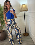 Pantalón Bri Swirl Print · Blue