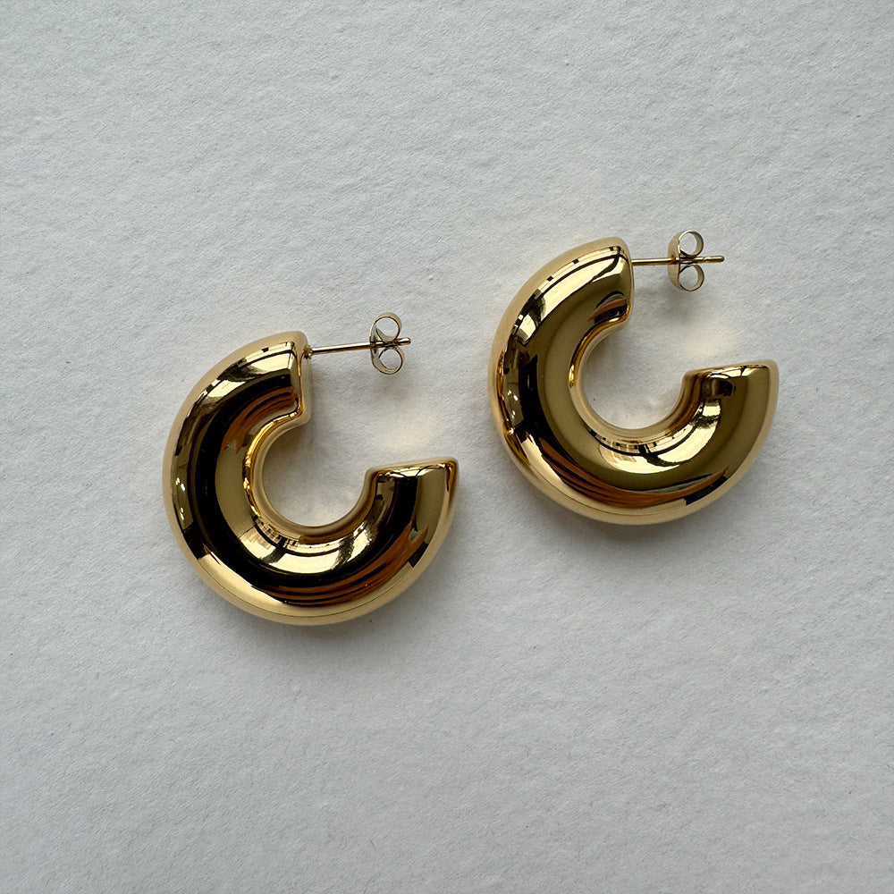 Pendientes de acero y titanio