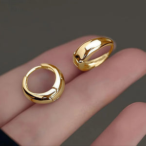 Pendientes de aro chapados en oro