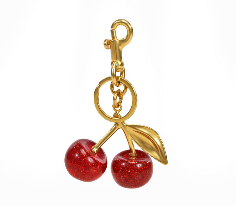 Llavero colgante bolso cereza