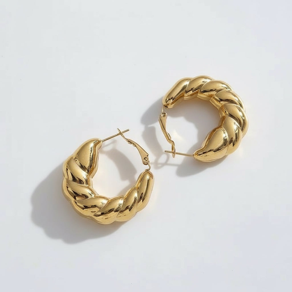 Pendientes chapados en oro de 18k