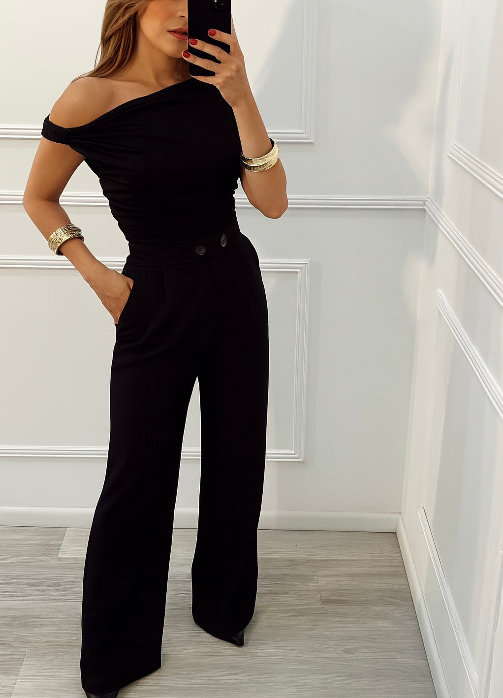 Pantalon Negro dos botones