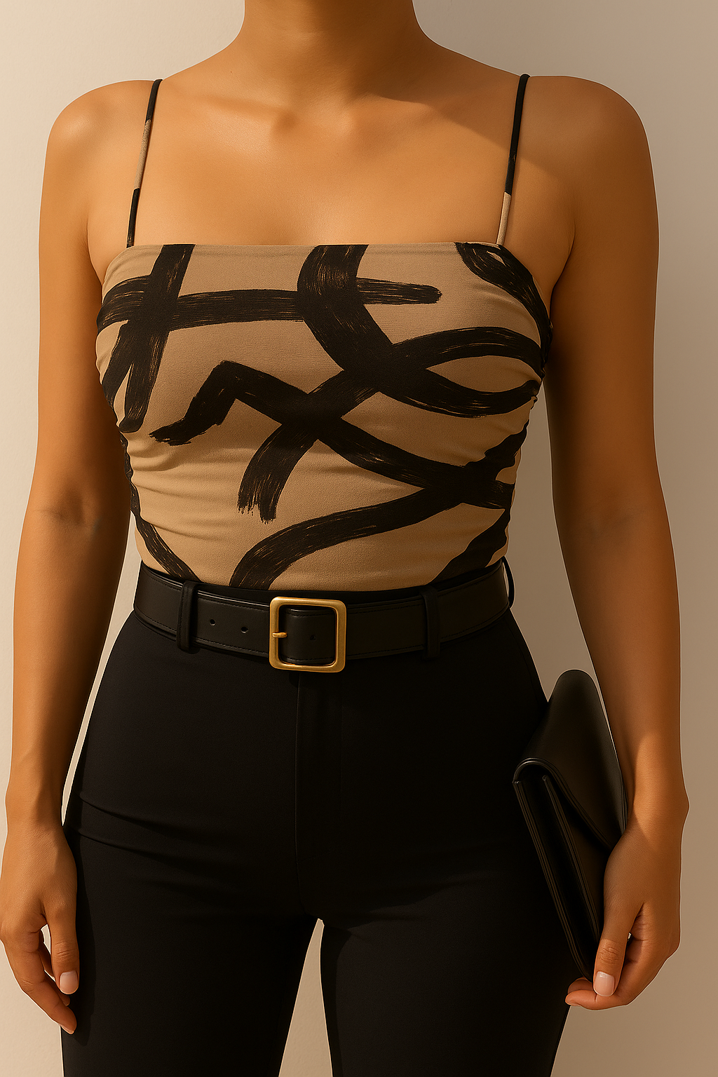Mesh bodysuit estampado