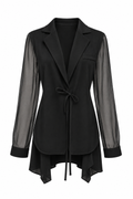Blazer Manga Organza · Negro