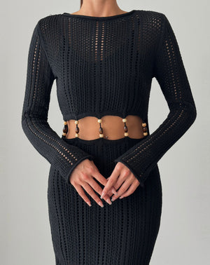 Vestido conchal negro