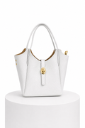 Mini hobo con broche giratorio - Blanco