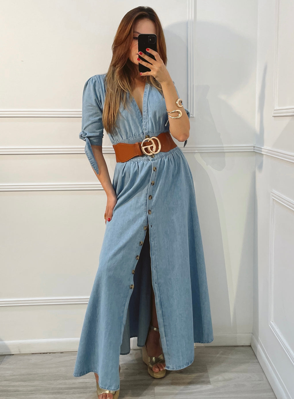 Vestido azul denim