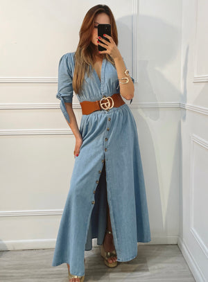 Vestido azul denim