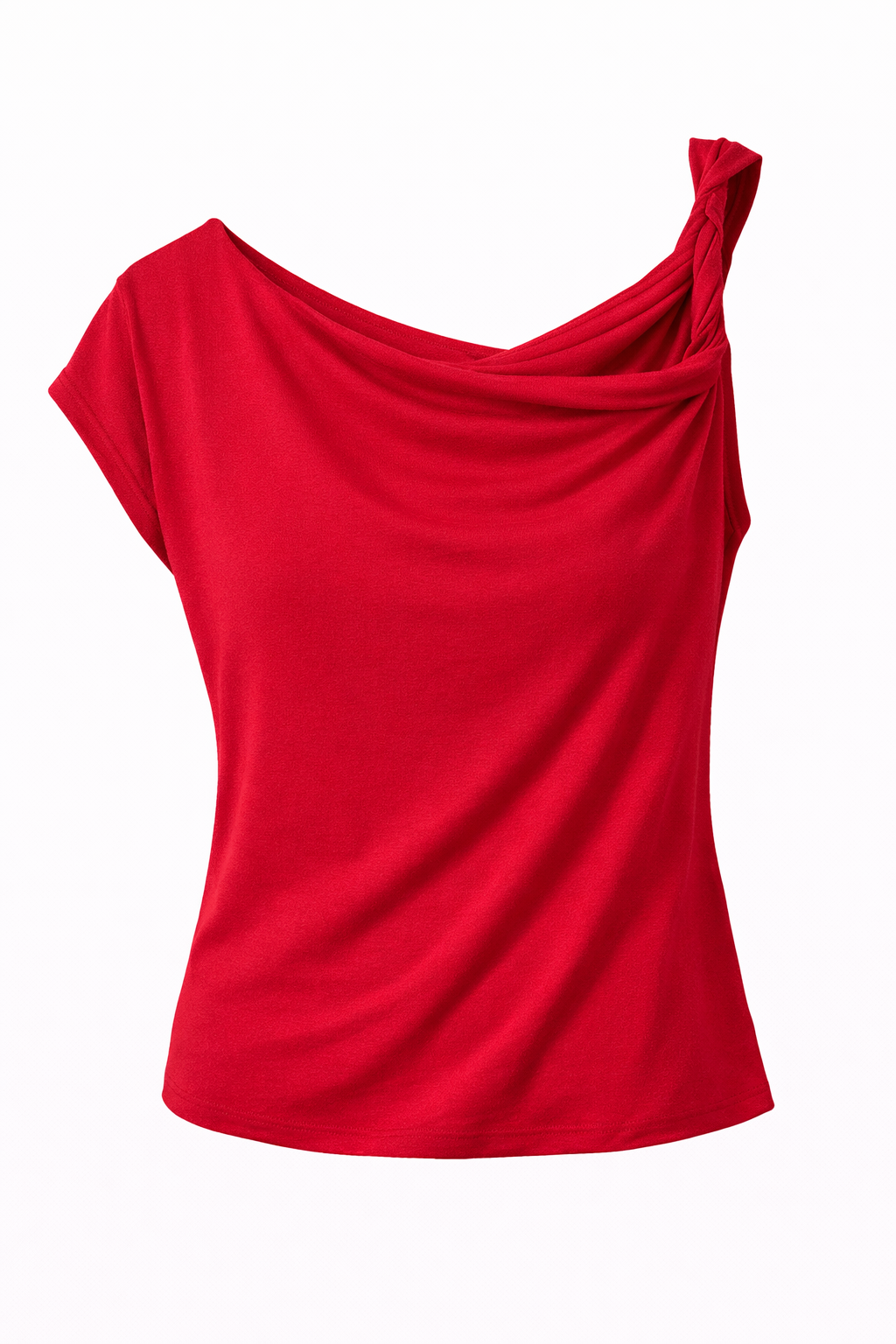 Blusa Roja medio hombro corta