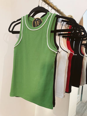Blusa Verde básica sin manga