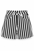 Short de rayas negro con blanco