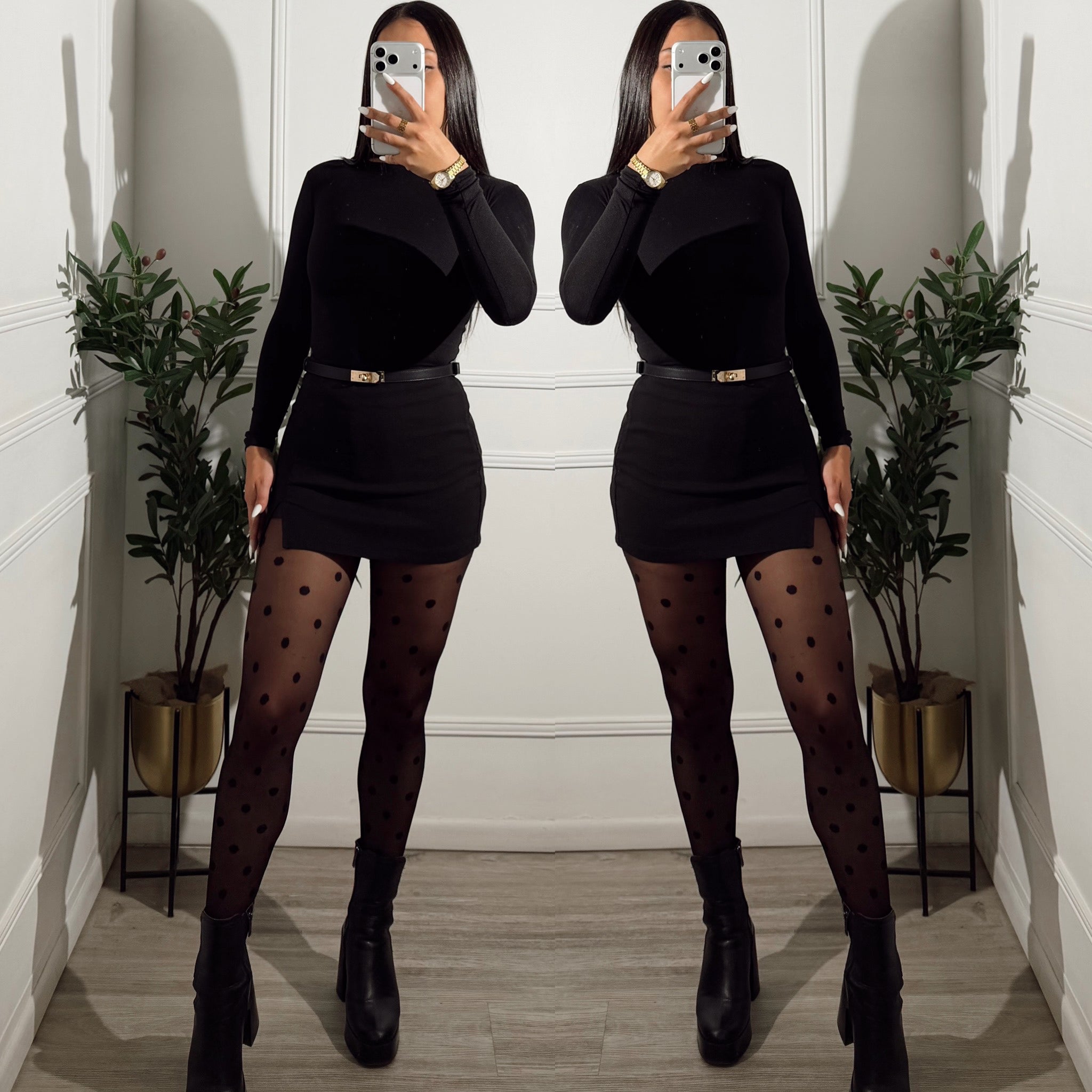 Falda  Short Negra