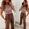 Blusa Terracota Amour rayas