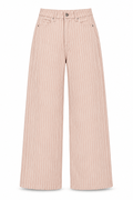 Jeans de rayas rosado/blanco