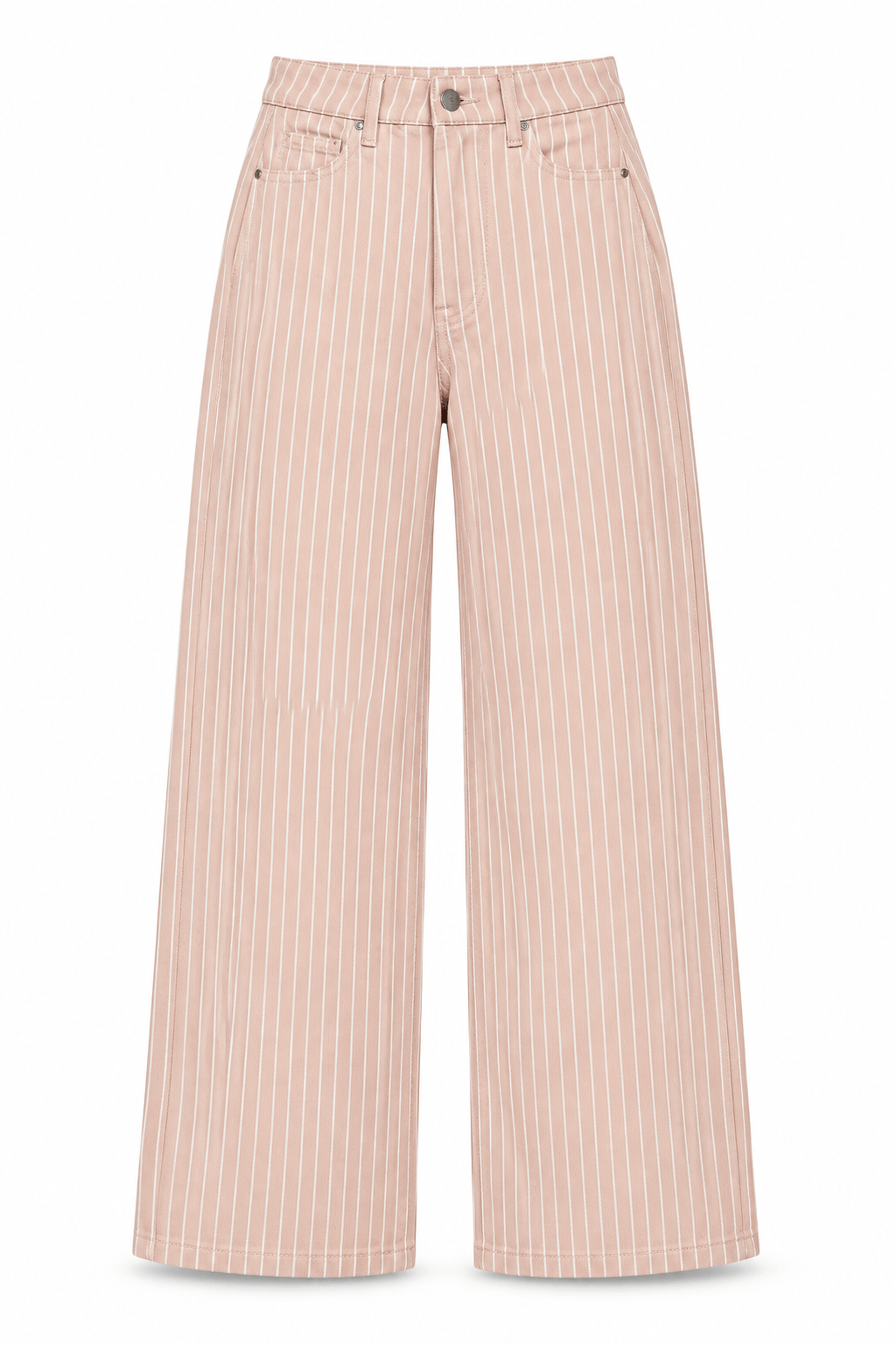 Jeans de rayas rosado/blanco
