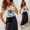 Camiseta blanca ojo turco