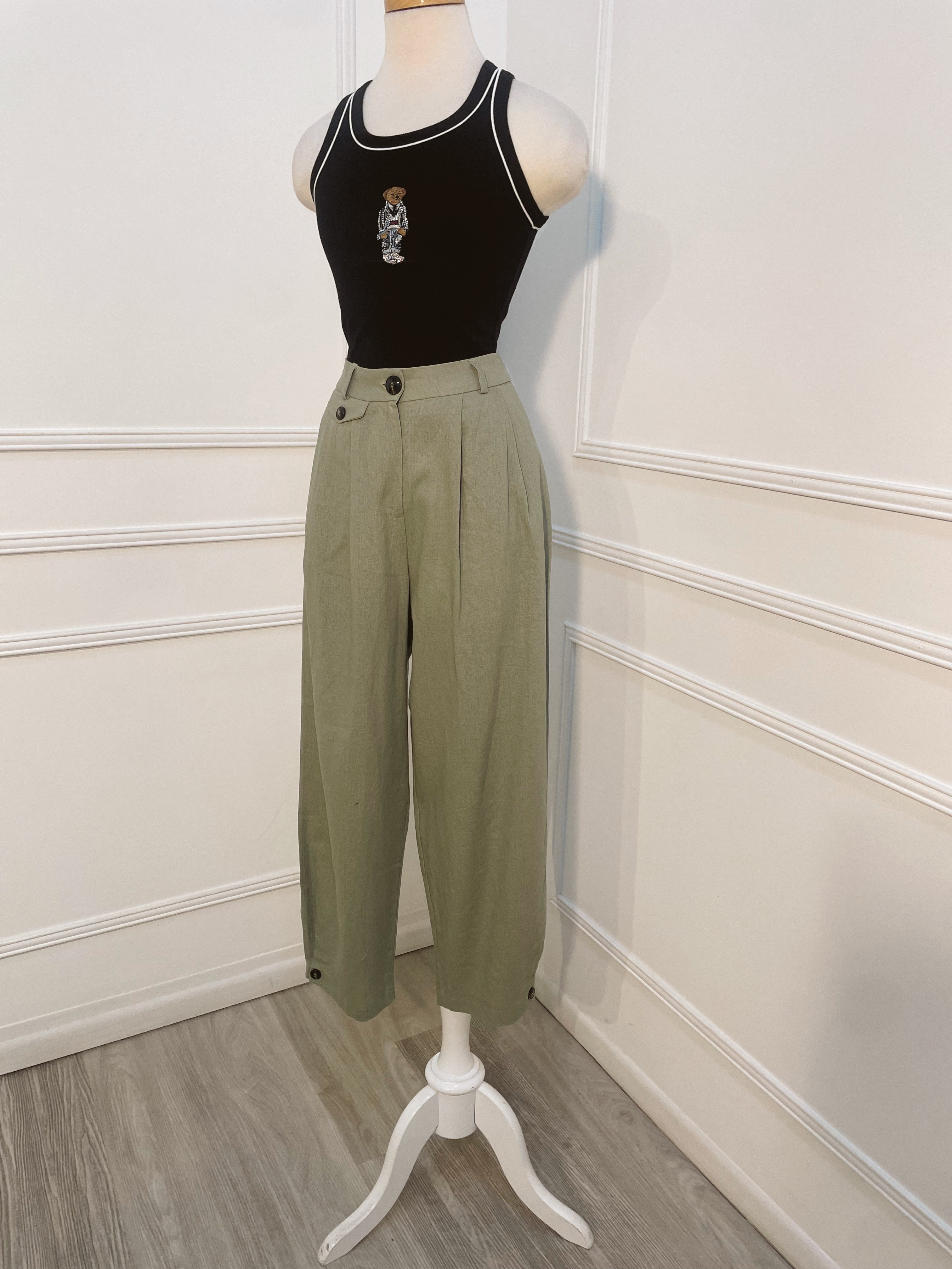 Pantalón Verde Lino