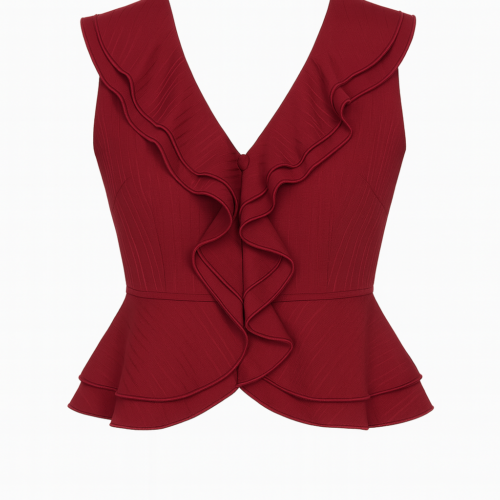 Blusa Vino con vuelos