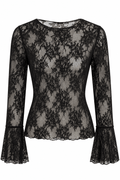 Blusa encaje manga campana