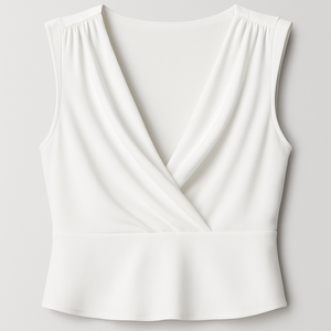 Blusa blanca cuello V