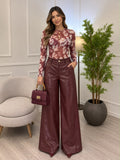 Blusa vino mesh