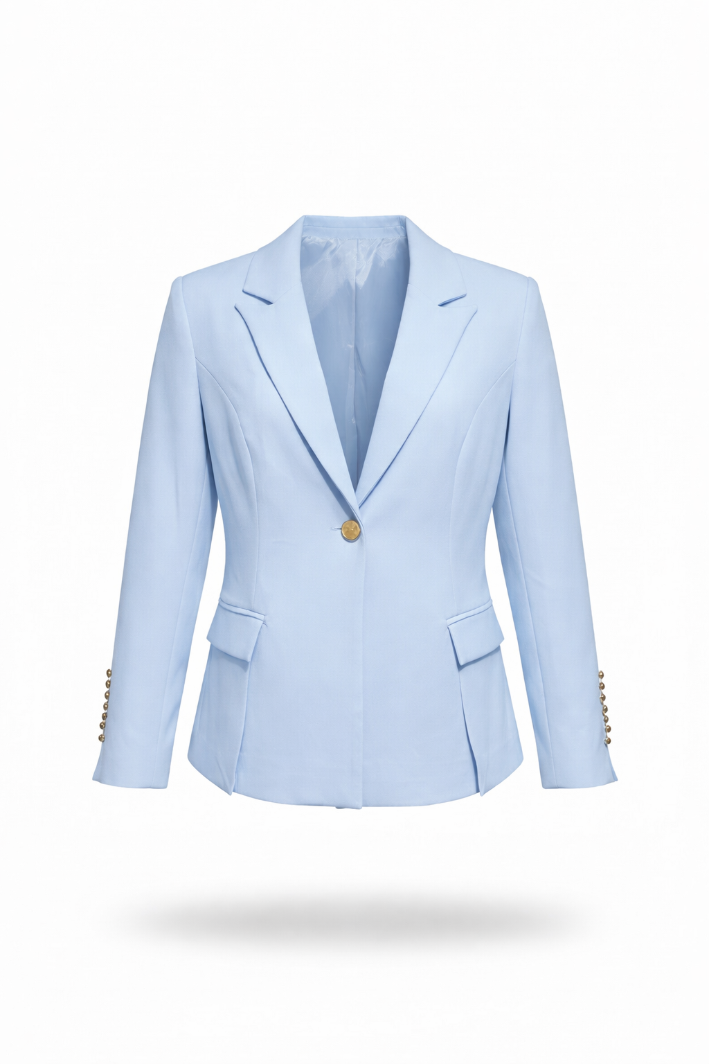 Blazer baby blue detalle en mangas