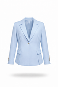 Blazer baby blue detalle en mangas
