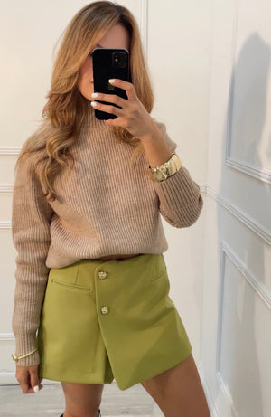 Falda Short Verde Lima