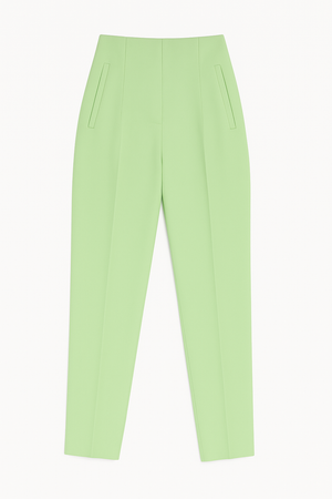 Pantalón con pinzas verde claro