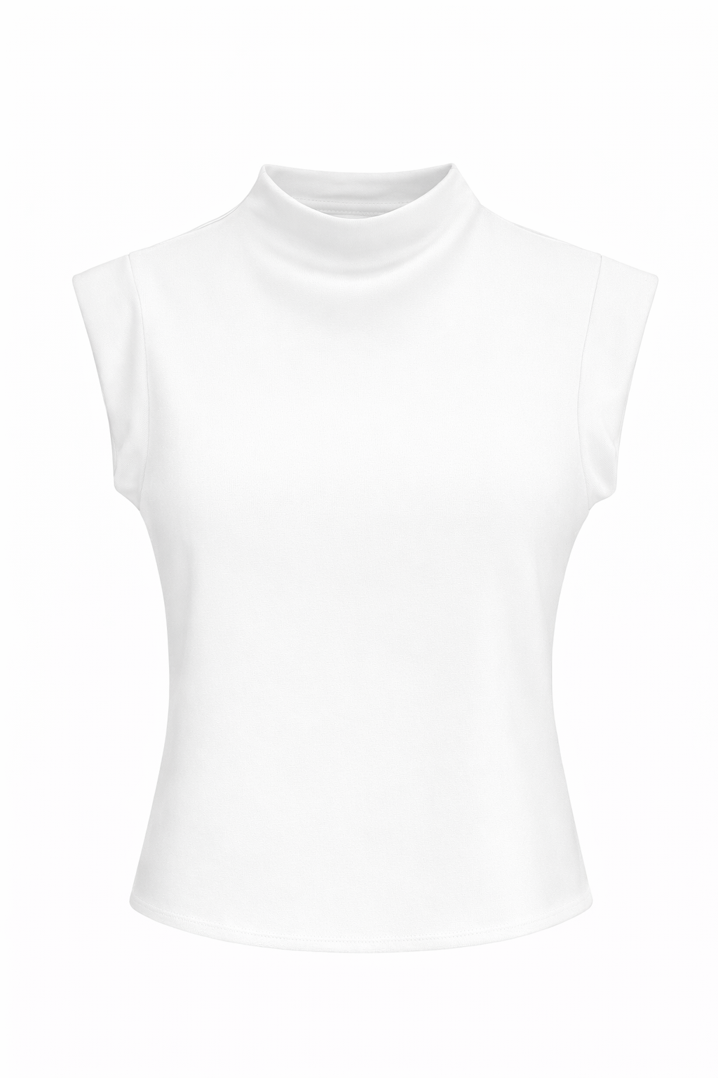 Blusa blanca cuello alto
