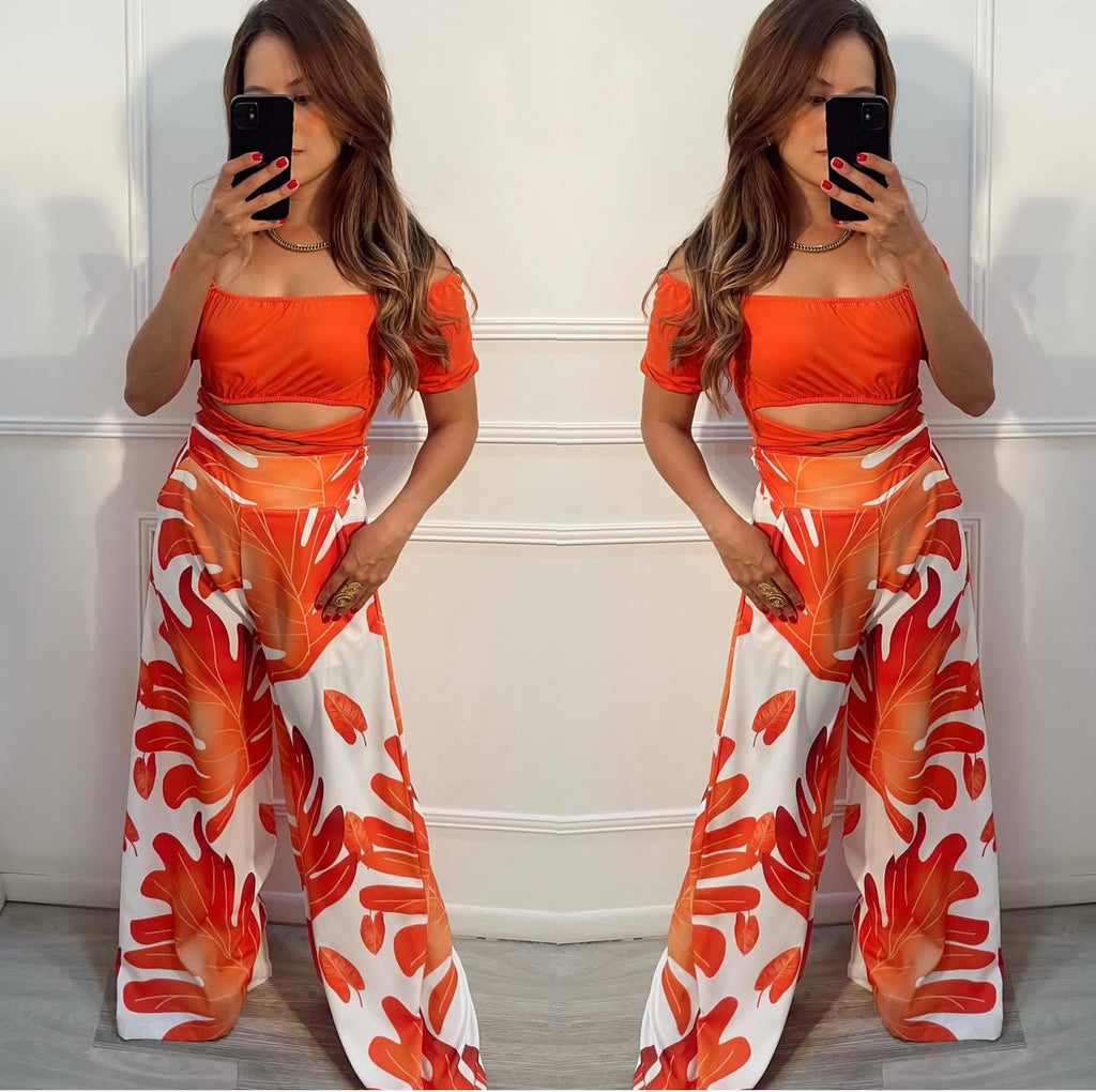 Crop top Anaranjado