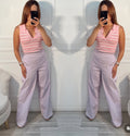 Pantalón lavanda lino