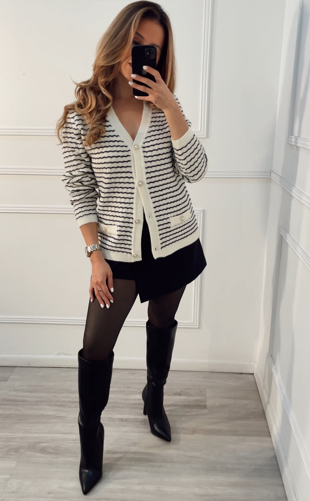Sweater Blanco de rayas