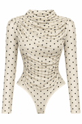 Body polka dots blanco con negro