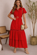 Vestido rojo corte A